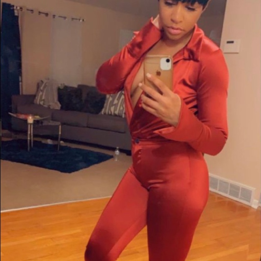 Two piece bodysuit and pant